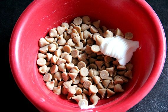 Peanut butter and butter in a bowl