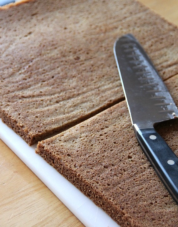 A batch of baked blondies cut in half