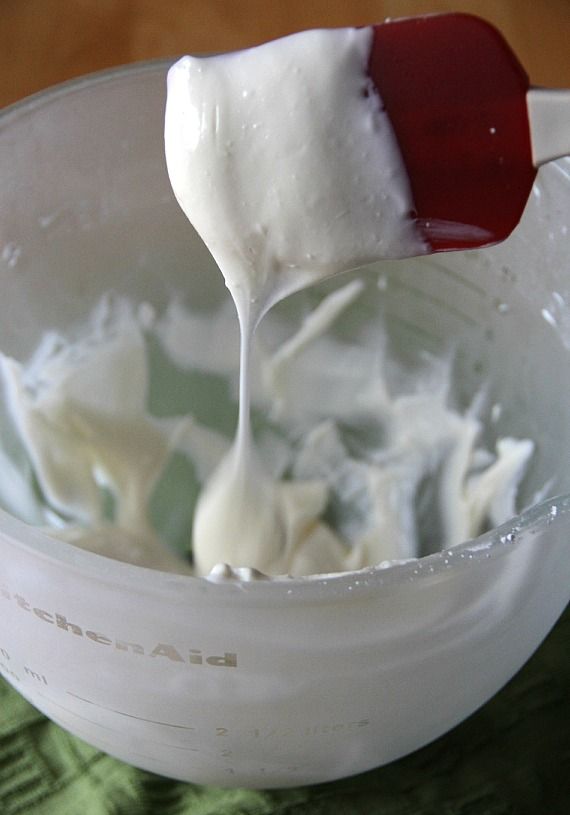 Cream cheese filling mixture in a bowl