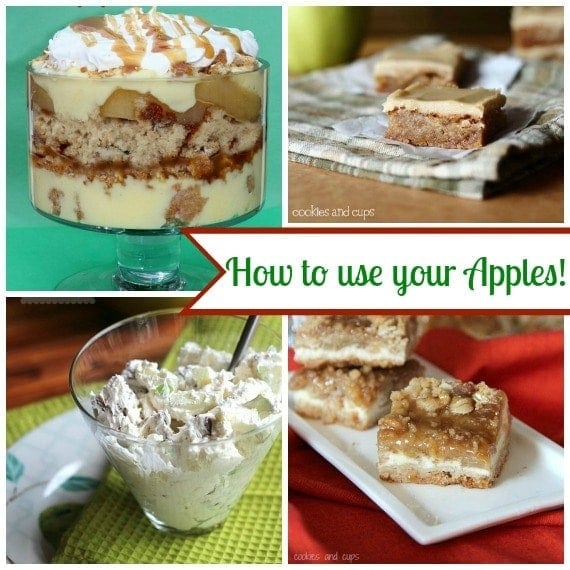 Collage of 4 apple recipes