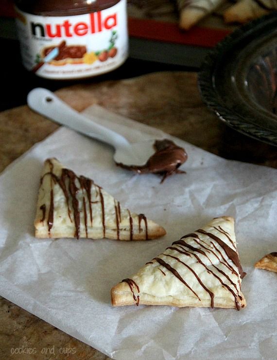 Two Fresh Baked Nutella Pastry Cookies