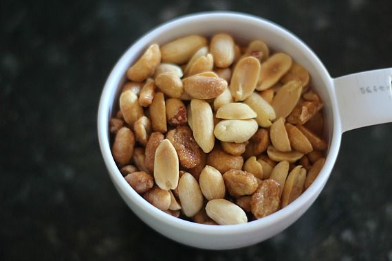 Peanuts in a measuring cup