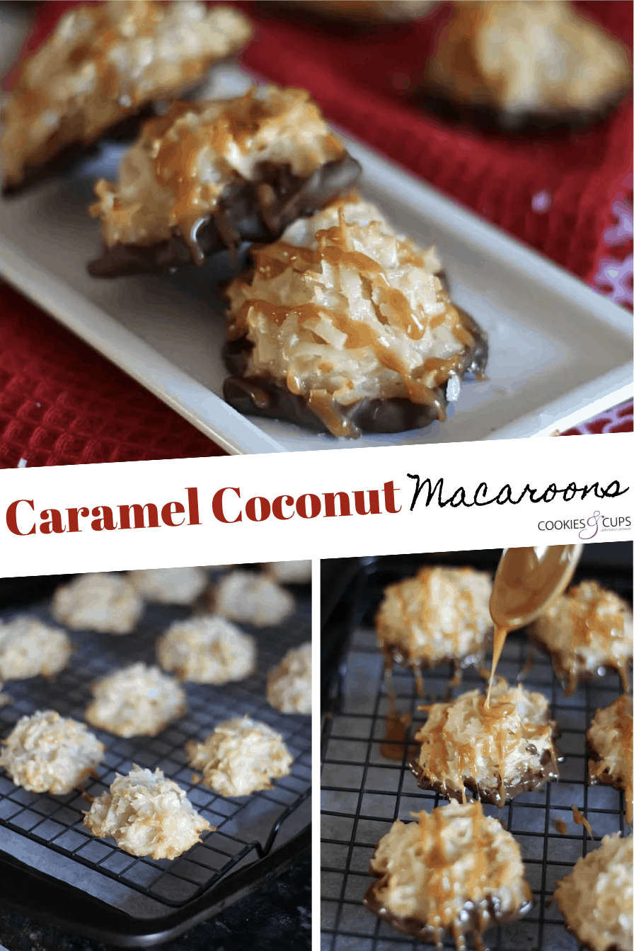 Pinterest Image for Caramel Coconut Macaroons