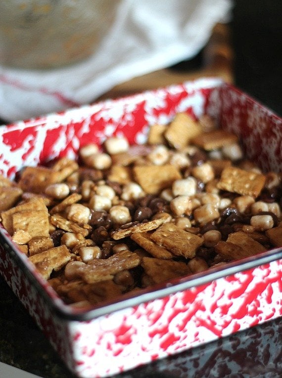 Campfire bars in a square pan