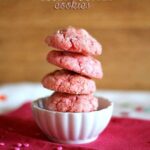 Title Image for Strawberry Cake Mix Cookies.