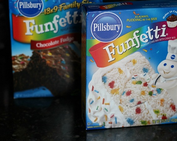 Two boxes of Funfetti cake mix 
