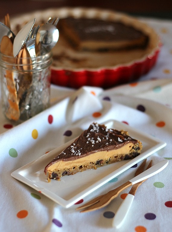 Chocolate Chip Cookie Peanut Butter Tart | Cookies and Cups