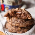 Hot Chocolate Cookies stacked