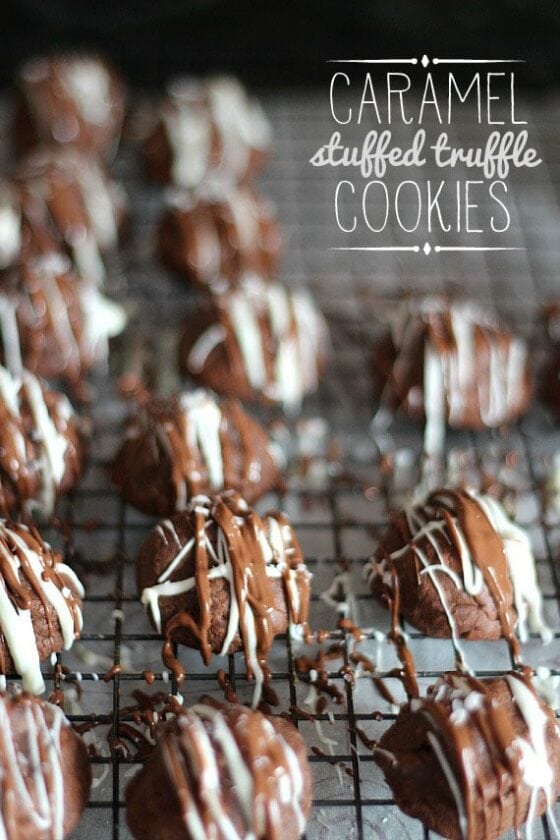 Caramel Stuffed Truffle Cookies