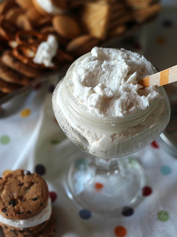 Oreo Cookie Filling Dip - Cookies and Cups