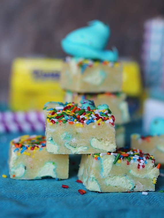 Peeps Cake Batter Candy | Cookies and Cups