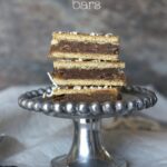 Three Graham Cracker Bras stacked on a silver cake stand