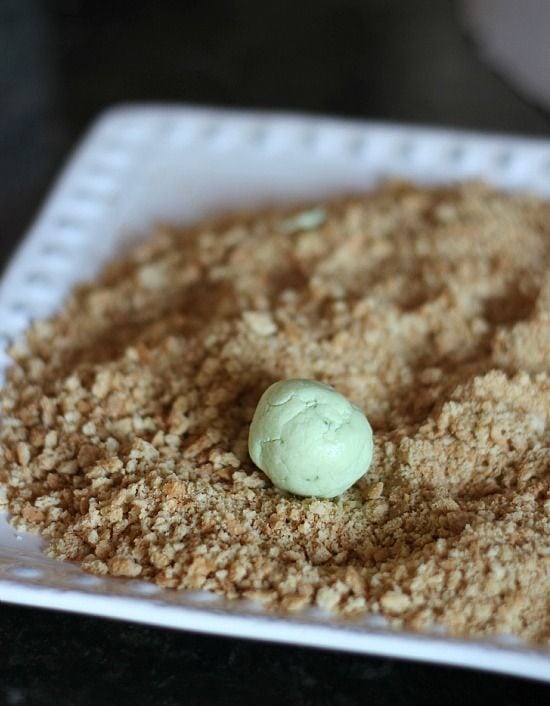 Image of a Key Lime Pie Truffle with Graham Cracker Crumbs