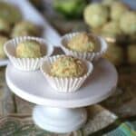 Image of Key Lime Pie Truffles on a Cake Stand