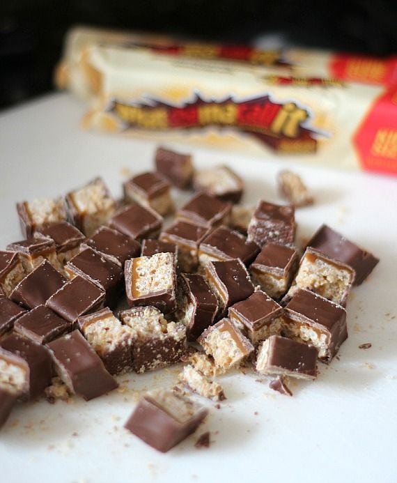 Chopped Whatchamacallit candy bars