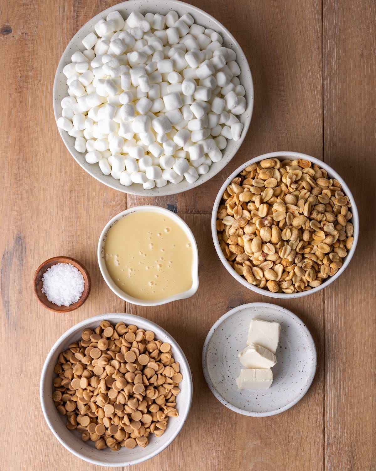 The ingredients for homemade PayDay bars.