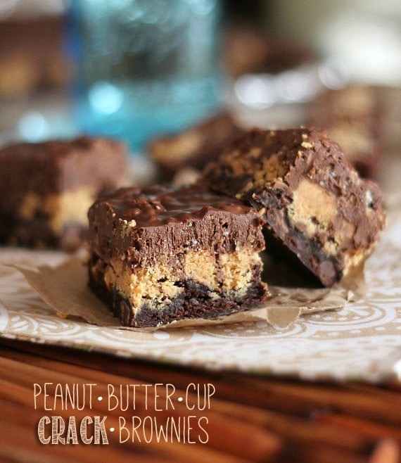 Peanut Butter Cup Crack Brownies | Cookies and Cups