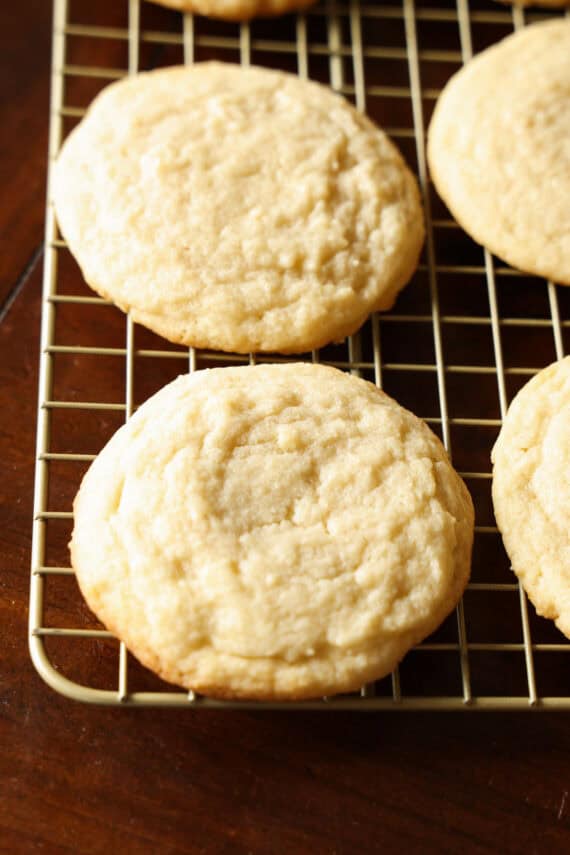 Sugar Cookies cooling on a wire rack