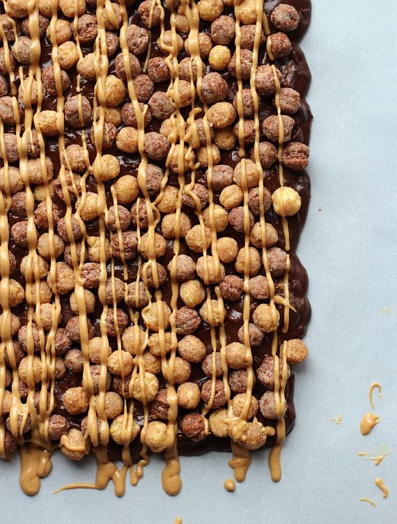 A pan of homemade peanut butter cup candy bars