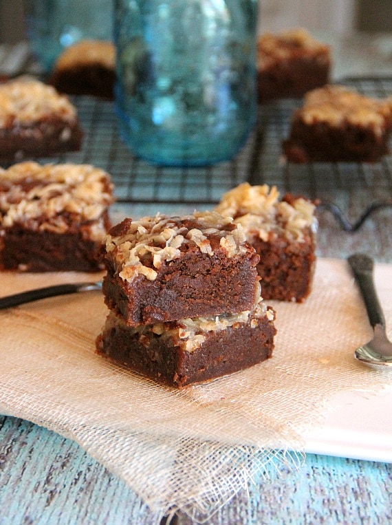 Milk Chocolate Coconut Brownies | Cookies and Cups