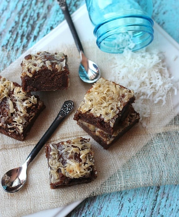 Milk Chocolate Coconut Brownies | Cookies and Cups