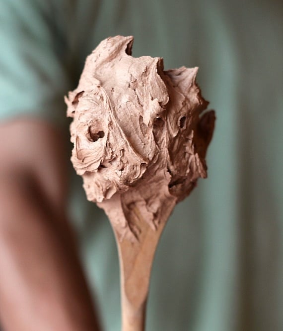 Fluffy Chocolate Buttercream ~ Only 2 ingredients for the easiest and most delicious chocolate buttercream ever!