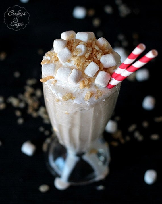 Image of a Krispie Treat Milkshake in a Glass