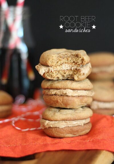 root beer cookie sandwiches