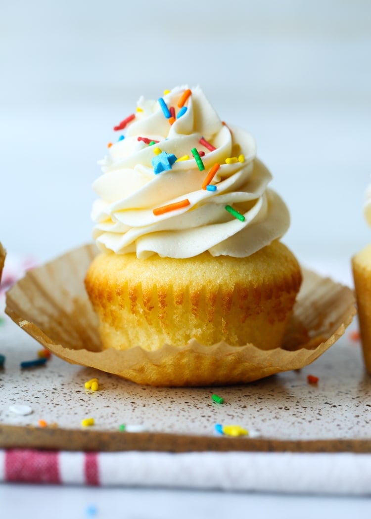 Buttery, soft vanilla cupcakes