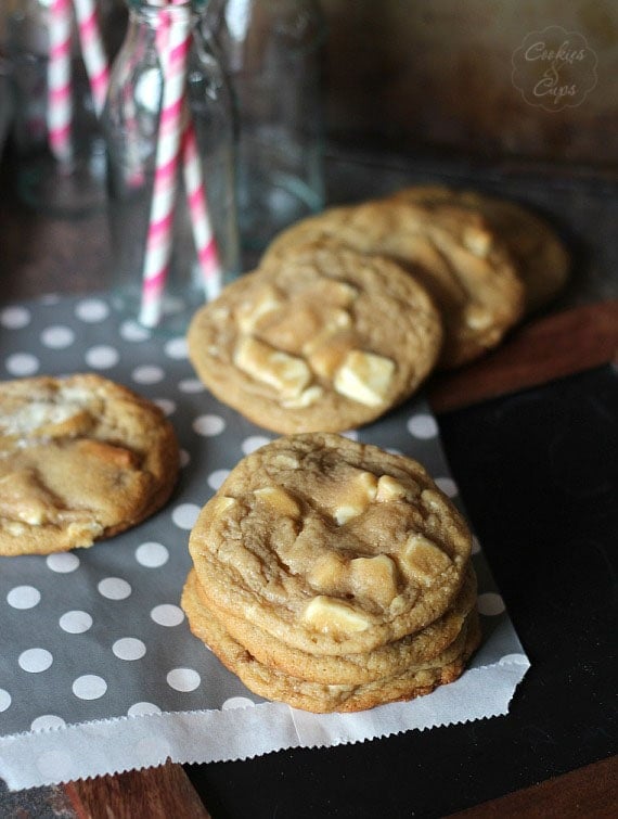 The Best White Chocolate Chip Cookies | Cookies and Cups