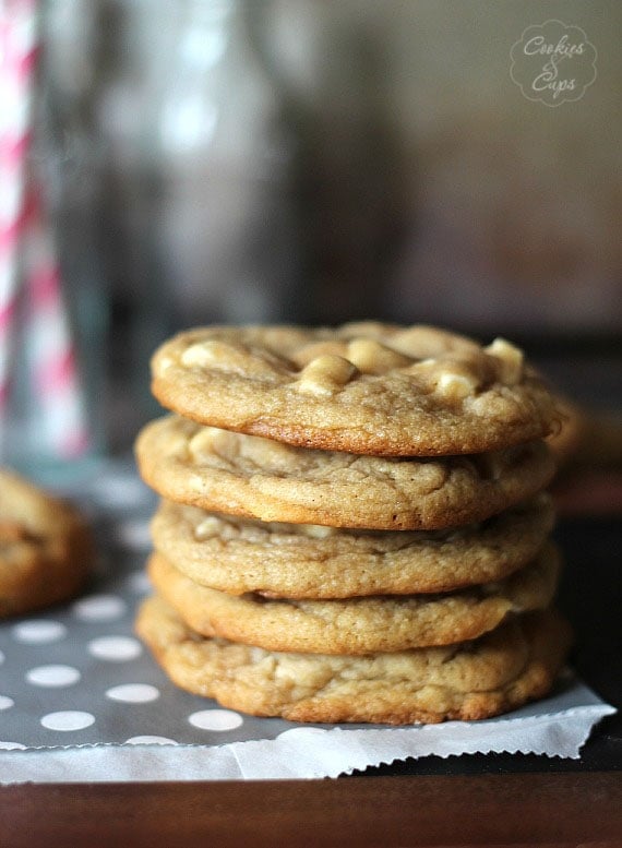 The Best White Chocolate Chip Cookies | Cookies and Cups