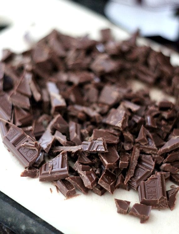 Chopped Hershey chocolate bar pieces
