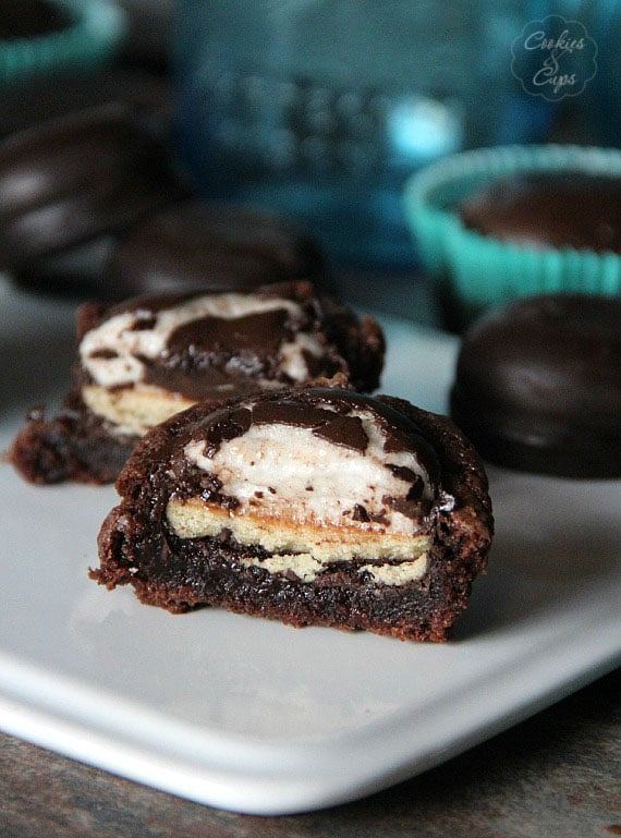 Mallomar Brownies | Cookies and Cups