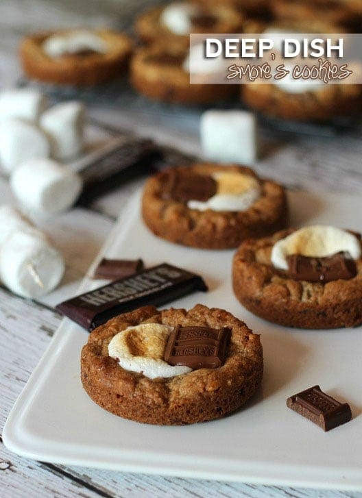 Deep Dish S'more Cookies | Cookies and Cups