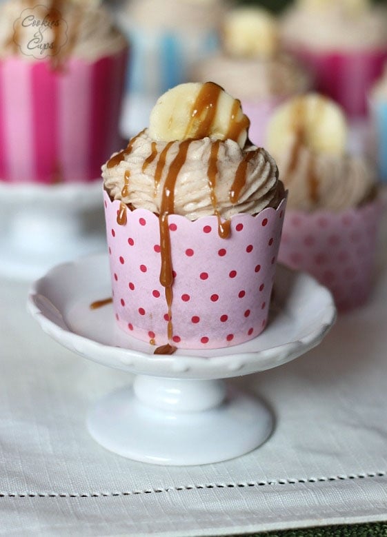 Image of a Bananas Foster Cupcake with Caramel Drizzle