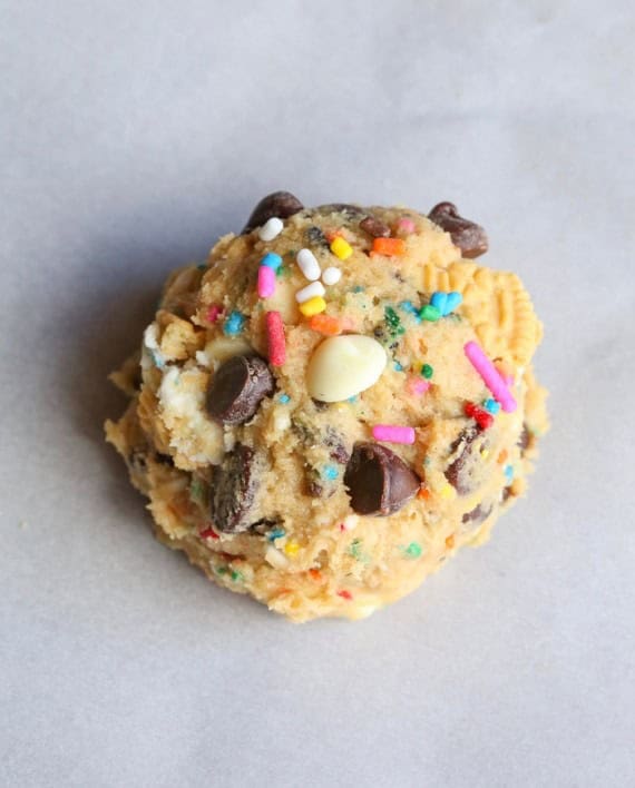 Image of Oven-Ready Birthday Cake Chocolate Chip Cookie Batter