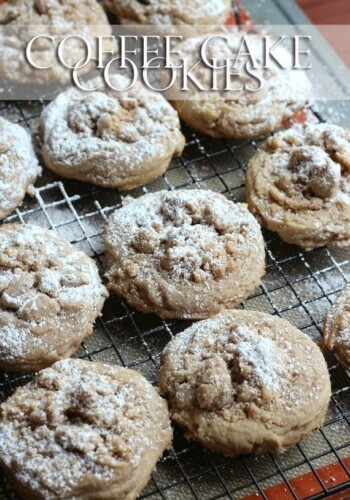 Coffee Cake Cookies pinterest image with text