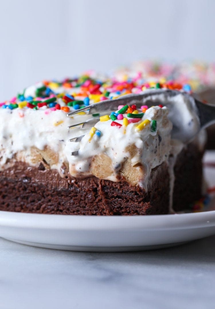 Mocha Brownie Ice Cream Cake | The Best Homemade Ice Cream Cake