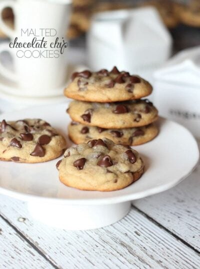 soft malted chocolate chip cookies