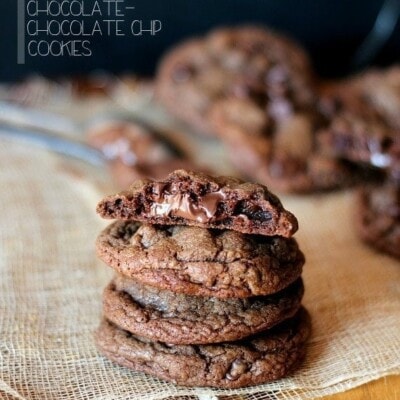 Nutella Filled Chocolate Chocolate Chip Cookies