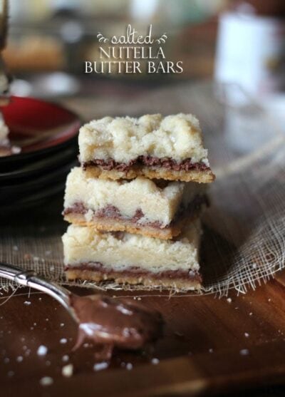salted nutella butter bars