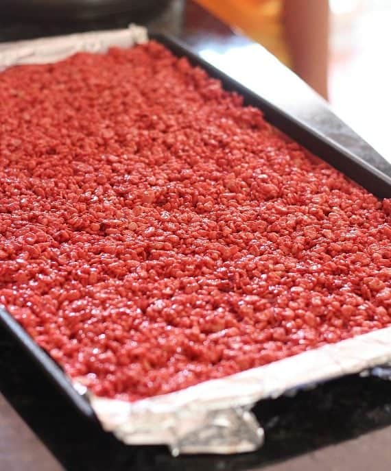 Red Velvet Krispie Treats