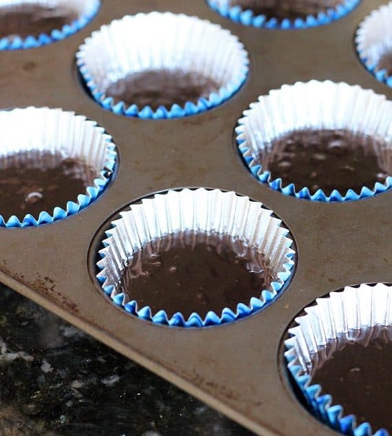 Devils Food Cheesecake Stuffed Snickers Cupcakes