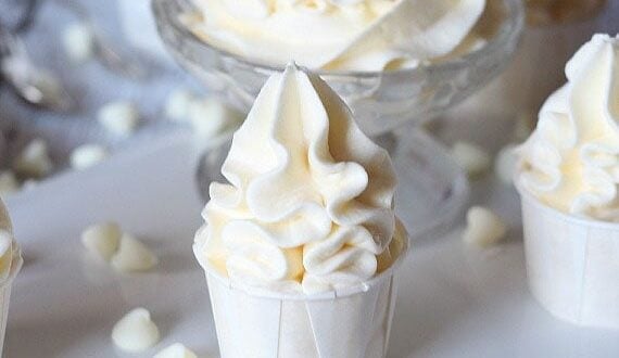 2 2 Ingredient White Chocolate Buttercream Frosting | www.cookiesandcups.com | #frosting #buttercream #easy #2ingredients Chocolate Buttercream Frosting | www.cookiesandcups.com | #frosting #buttercream #easy #2ingredients