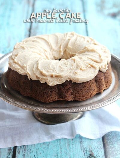apple cake with browned butter frosting