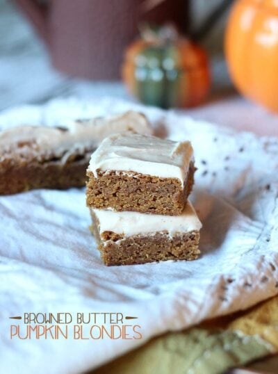 browned butter pumpkin blondies