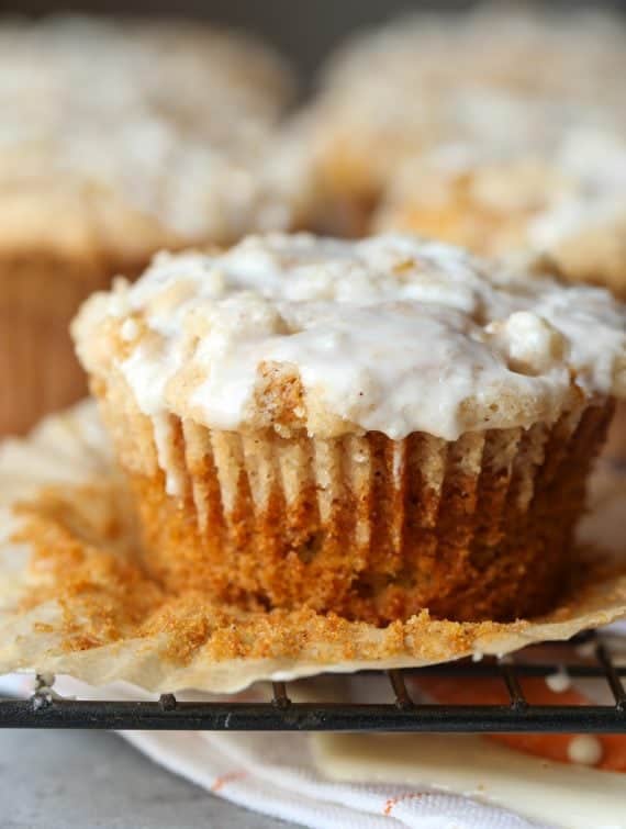 Pumpkin Apple Muffins are the perfect combination of fall! Sweet, soft and topped with a buttery streusel, these are a FAVORITE!