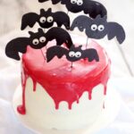 Vampire Bat Cake | www.cookiesandcups.com