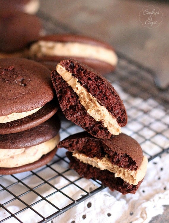 Peanut Butter Cup Blizzard Whoopie Pies