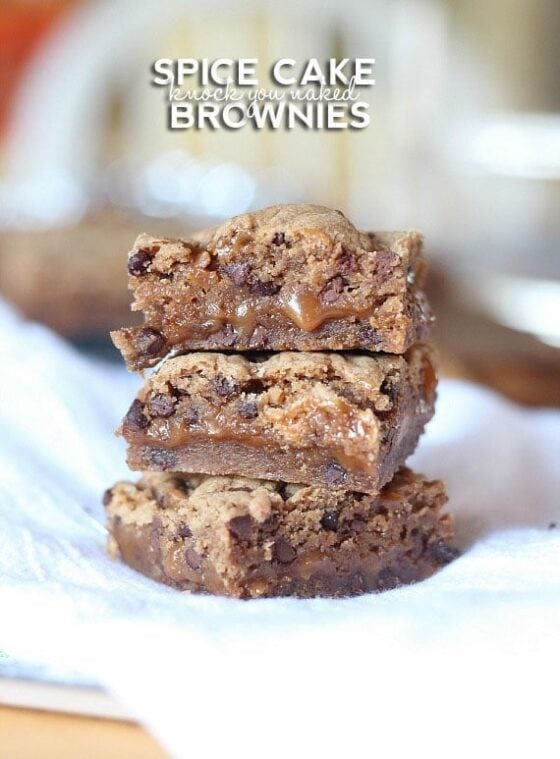 Spice Cake Knock You Naked Brownies - Cookies and Cups